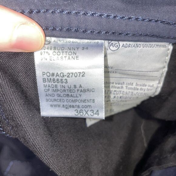 Adriano Goldschmied Protege Straight Leg Jeans Men 36x34 Navy Casual Minimalist - Picture 8 of 8